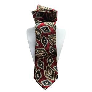 Men's Red Necktie ROBERT'S 100% Silk Traditional Tie 3.75" Wide 56" Long